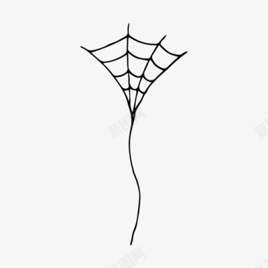 蜘蛛网涂鸦万圣节图标图标