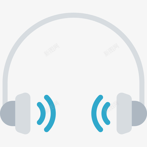 耳机音乐8扁平图标svg_新图网 https://ixintu.com 扁平 耳机 音乐8