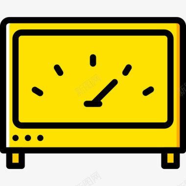 电压表科学18黄色图标图标
