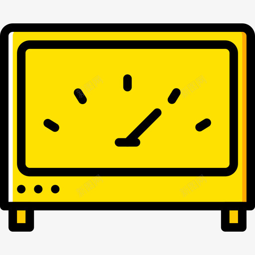 电压表科学18黄色图标svg_新图网 https://ixintu.com 电压表 科学18 黄色