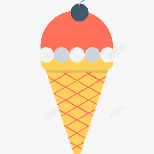 冰淇淋派对和庆祝活动2平铺图标svg_新图网 https://ixintu.com 冰淇淋 平铺 派对和庆祝活动2