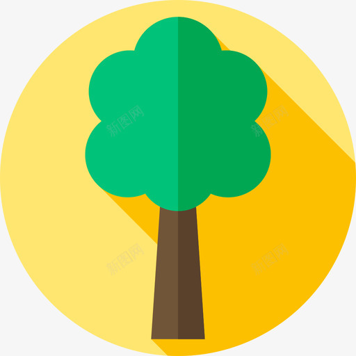 树自然10平坦图标svg_新图网 https://ixintu.com 平坦 树 自然10