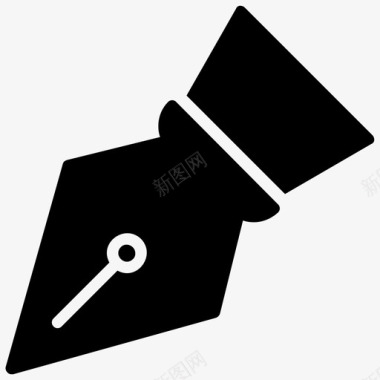 笔尖钢笔文具图标图标