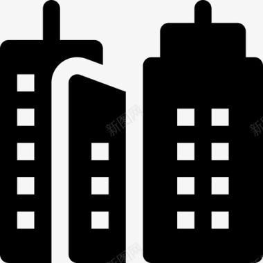 建筑城市元素10填充图标图标