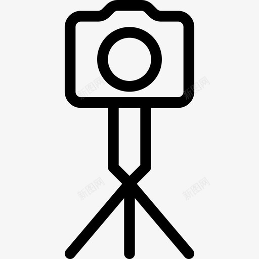 相机支架摄影图像线性图标svg_新图网 https://ixintu.com 摄影图像 相机支架 线性