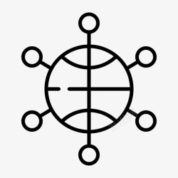 全球学习知识联系图标图标