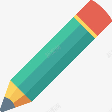 铅笔搜索引擎优化营销5扁平图标图标