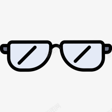 阅读眼镜管理9线性颜色图标图标