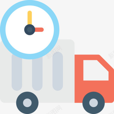 运货卡车商务55扁平图标图标
