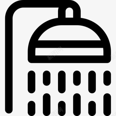 淋浴房不动产19直线型图标图标