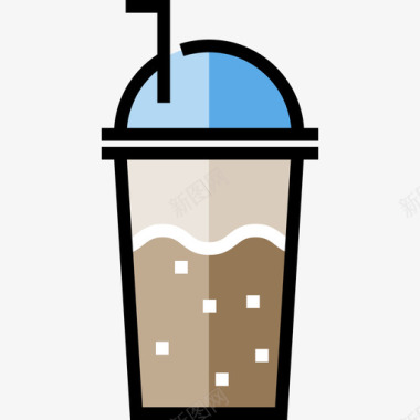 Frappe咖啡店元素2线性颜色图标图标