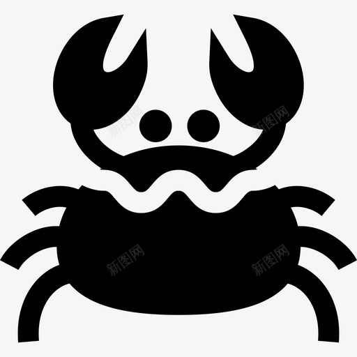螃蟹自然17填充图标svg_新图网 https://ixintu.com 填充 自然17 螃蟹