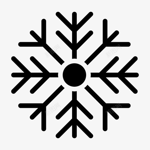 雪花圣诞节十二月图标svg_新图网 https://ixintu.com 冬天 十二月 四季分明 圣诞节 降雪 雪花