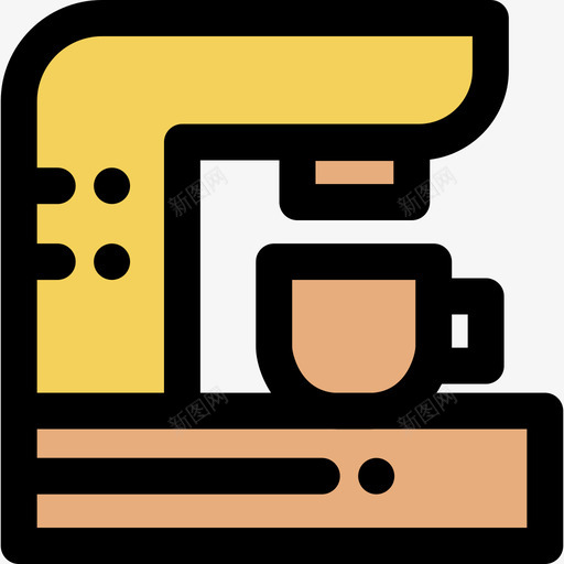 咖啡杯家居用品11线性颜色图标svg_新图网 https://ixintu.com 咖啡杯 家居用品11 线性颜色