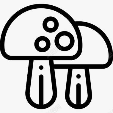 蘑菇野餐11直系图标图标