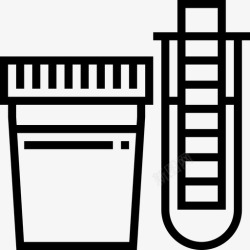 尿液检查尿液健康检查线性图标高清图片