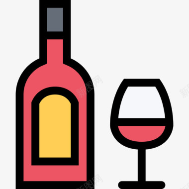 葡萄酒派对7颜色图标图标