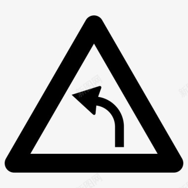 左缓和曲线标志路标图标图标