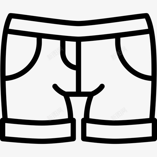 短裤女装4直线型图标svg_新图网 https://ixintu.com 女装4 直线型 短裤