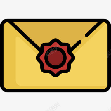 信封邮局线颜色图标图标