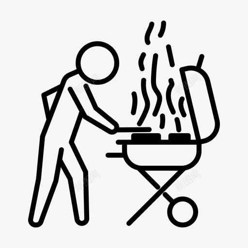 烧烤厨师食物图标svg_新图网 https://ixintu.com 伙计 厨师 烧烤 食物