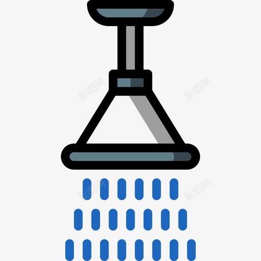 淋浴浴室物体4线性颜色图标svg_新图网 https://ixintu.com 浴室物体4 淋浴 线性颜色