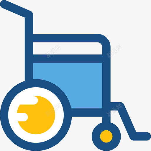 轮椅医疗卫生双色调图标svg_新图网 https://ixintu.com 医疗卫生 双色调 轮椅