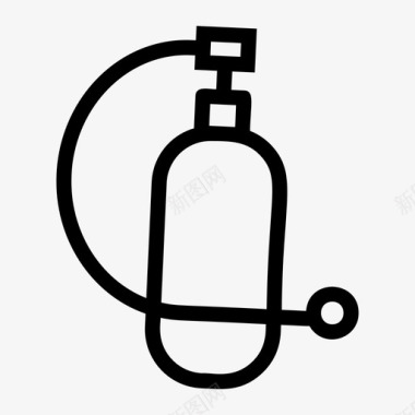 煤气罐钢瓶潜水图标图标