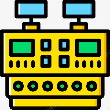 仪表板工业8黄色图标图标