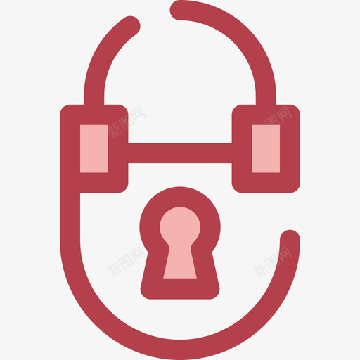 锁用户4红色图标svg_新图网 https://ixintu.com 用户4 红色 锁