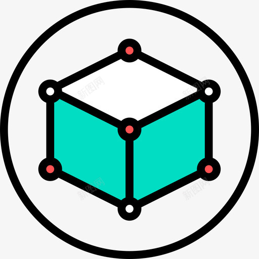 立方体创意工艺19线条色彩图标svg_新图网 https://ixintu.com 创意工艺19 立方体 线条色彩