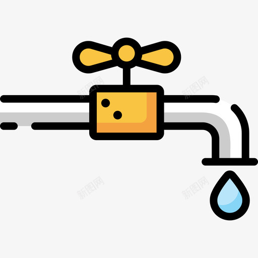 水龙头农场8线性颜色图标svg_新图网 https://ixintu.com 农场8 水龙头 线性颜色