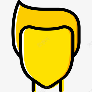 男发发型4黄色图标图标