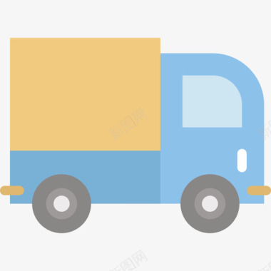送货卡车送货7扁平图标图标