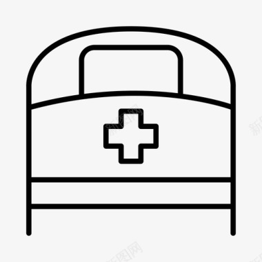 卧床休息医生保健图标图标