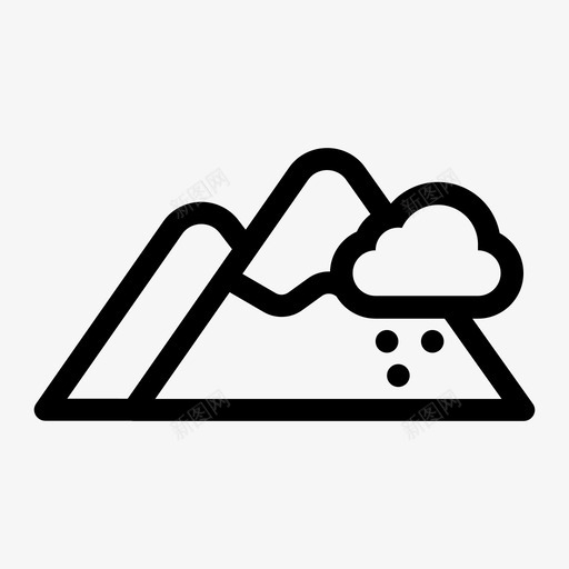 山上的雪雪天气图标svg_新图网 https://ixintu.com 冬天 天气 山 山上的雪 雪