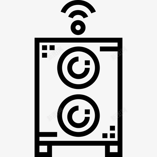 扬声器智能家居2线性图标svg_新图网 https://ixintu.com 扬声器 智能家居2 线性