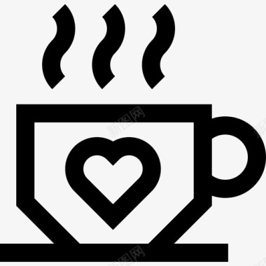 咖啡杯母亲节9直系图标图标