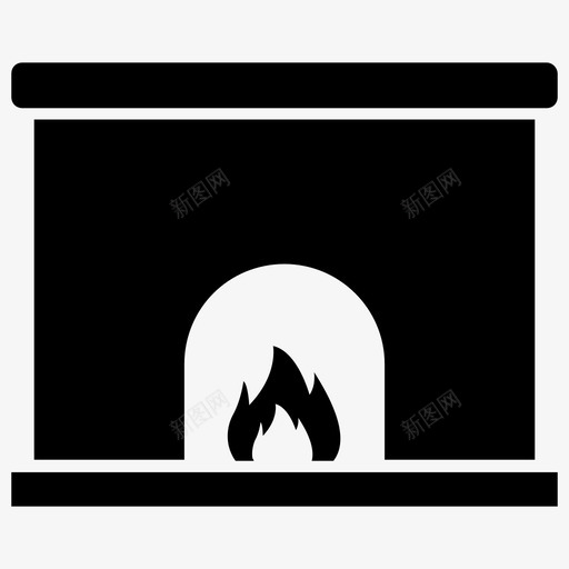 壁炉加热炉颗粒炉图标svg_新图网 https://ixintu.com 加热炉 壁炉 室内炉 木制家具雕刻图标 颗粒炉
