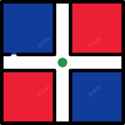 多米尼加共和国国旗收藏3广场图标svg_新图网 https://ixintu.com 国旗收藏3 多米尼加共和国 广场