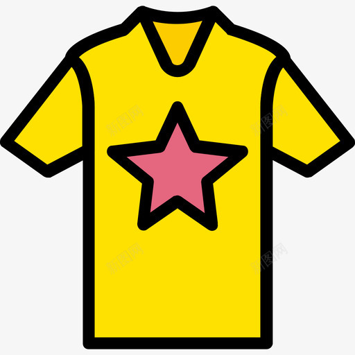 衬衫男装4黄色图标svg_新图网 https://ixintu.com 男装4 衬衫 黄色