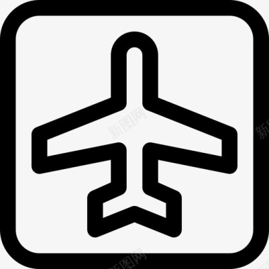 机场交通标志3直线图标图标