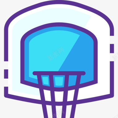 篮球运动23线性颜色图标图标