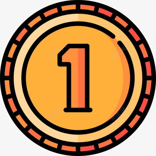 硬币奖励15线颜色图标svg_新图网 https://ixintu.com 奖励15 硬币 线颜色