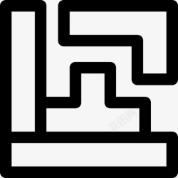 方块10俄罗斯方块游戏10线性图标高清图片