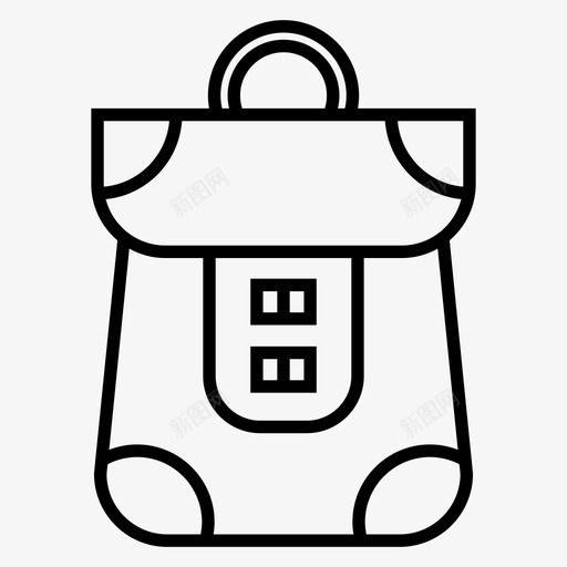 背包徒步旅行行李图标svg_新图网 https://ixintu.com 徒步旅行 背包 背包线 行李