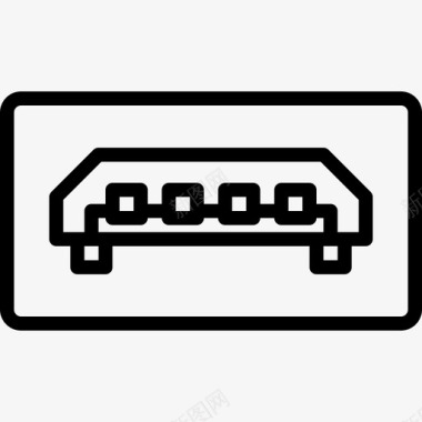 Usb连接器电缆2线性图标图标