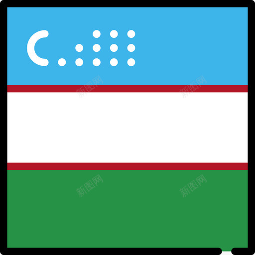 乌兹别克斯坦旗帜收藏3广场图标svg_新图网 https://ixintu.com 乌兹别克斯坦 广场 旗帜收藏3
