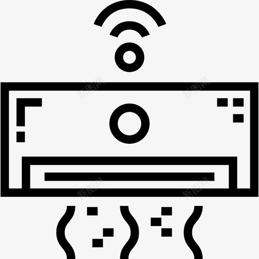 空调智能家居2线性图标svg_新图网 https://ixintu.com 智能家居2 空调 线性