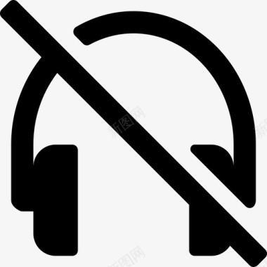 没有耳机音乐音频2填充图标图标